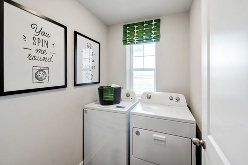 Laundry room with washer and dryer