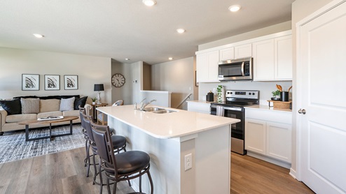 Open concept kitchen and living room