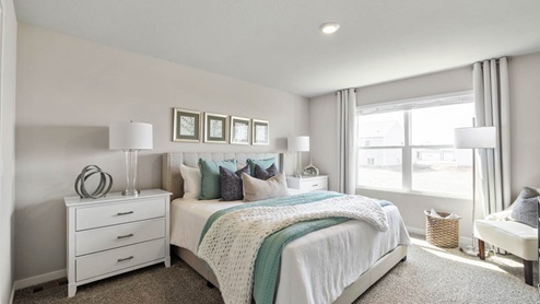 Primary bedroom with large window