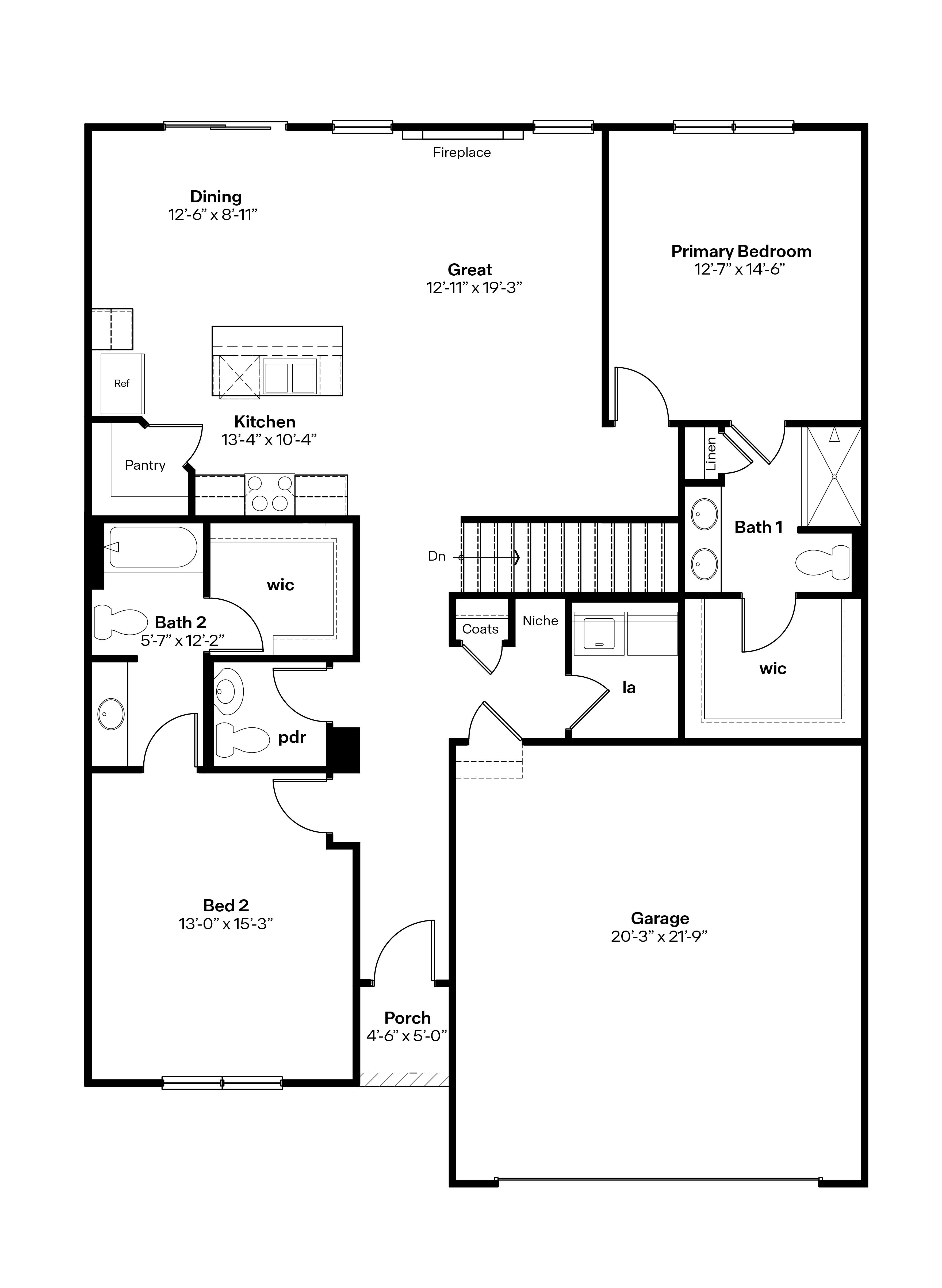 harmony main level floor plan