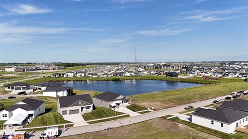 aerial photo of horton series at stratford crossing community