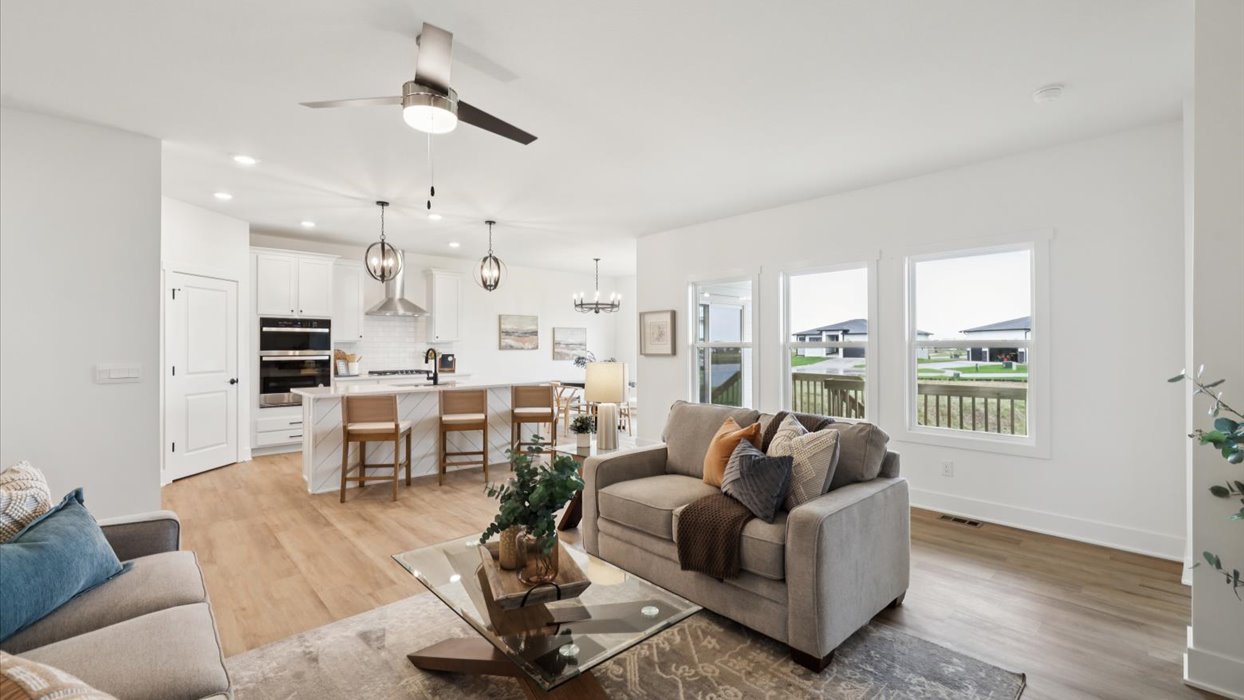 Fairfield Plan, The Horton Series at Stratford Crossing living and kitchen