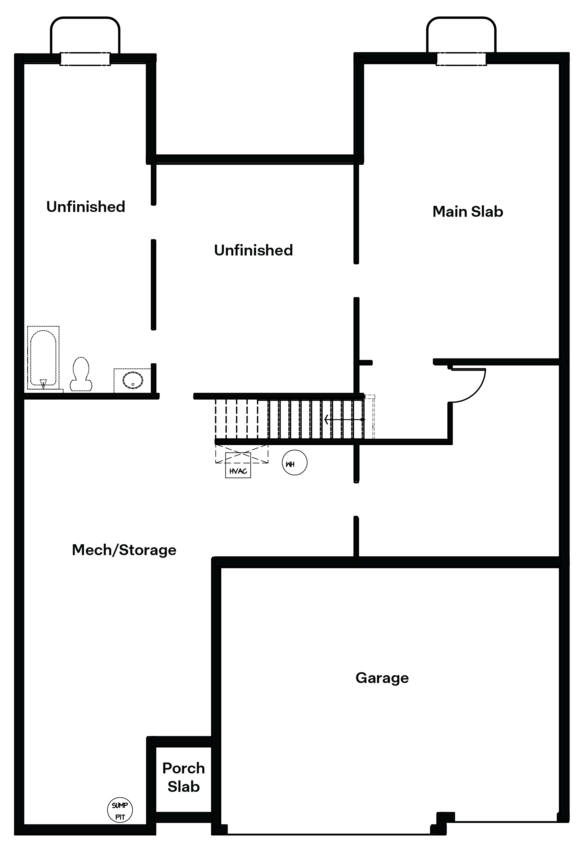 fairfield unfinished basement floor plan