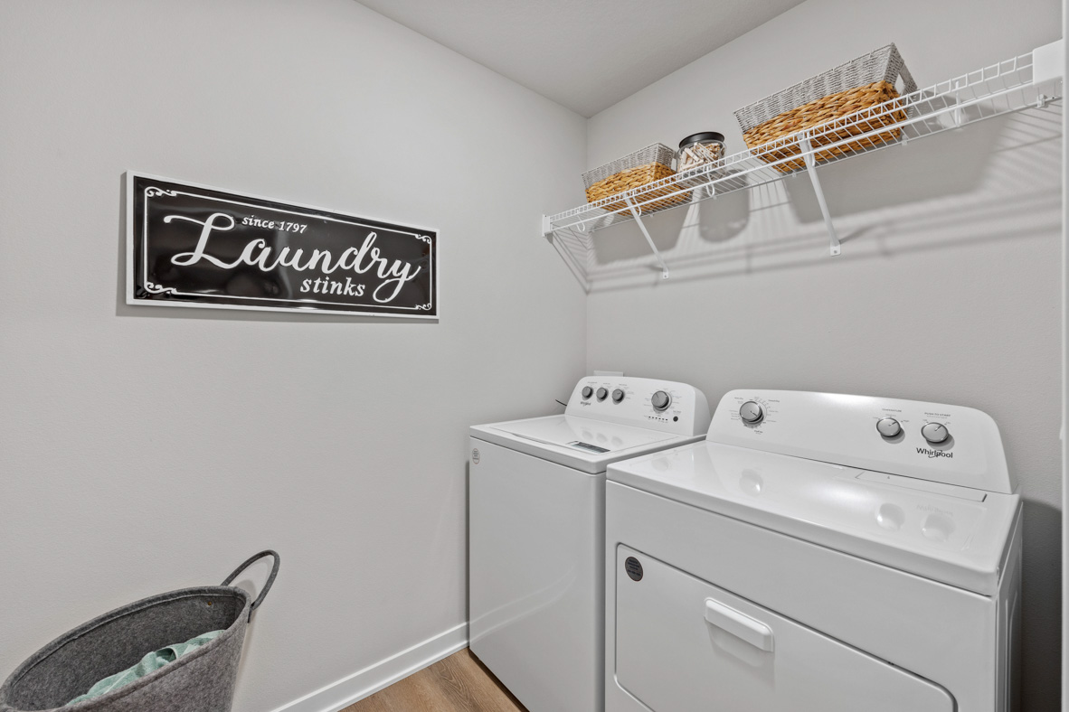 Laundry room with washer and dryer