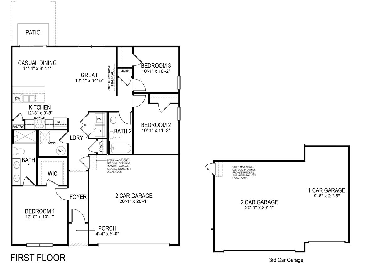 Aldridge main and basement floor plan