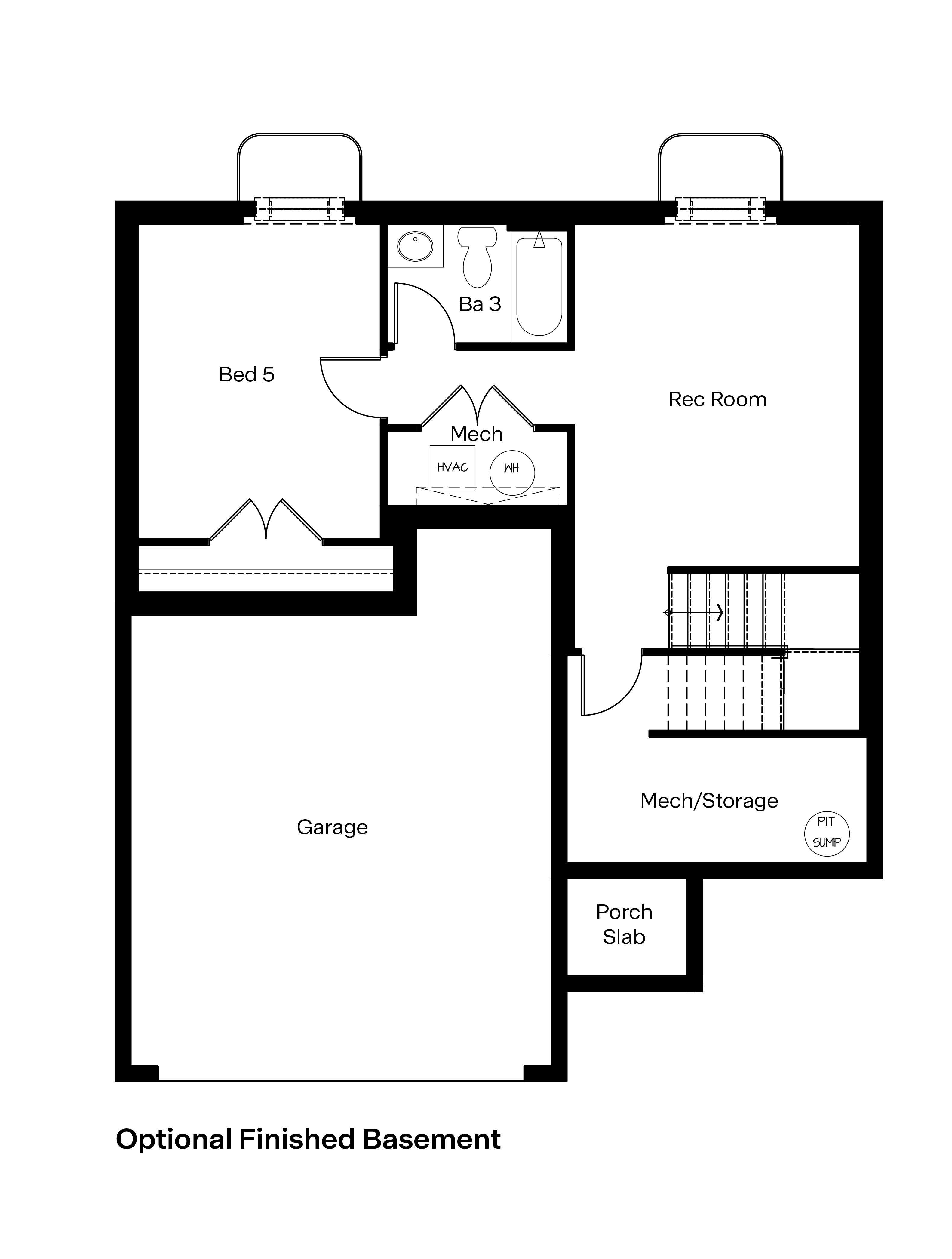 Spencer optional finished basement