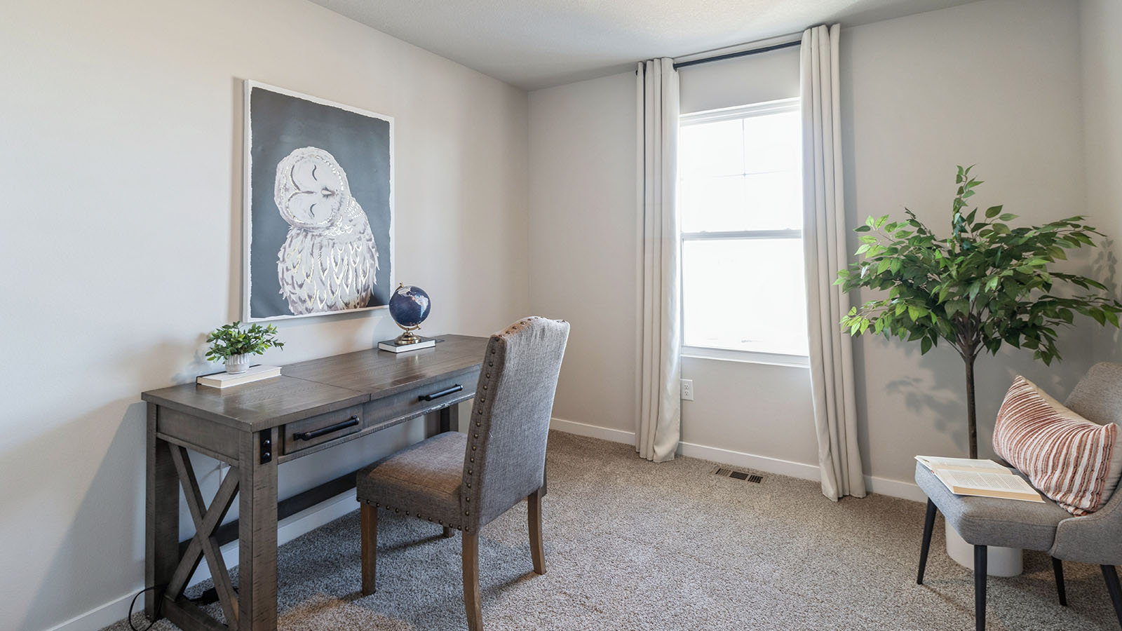 Second bedroom, flex-office, study, entertainment, game, craft room in this new construction D.R. Horton home