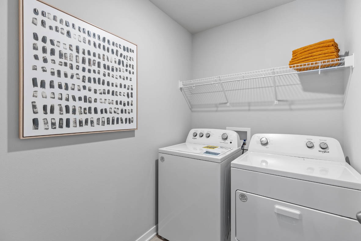 Laundry room with storage