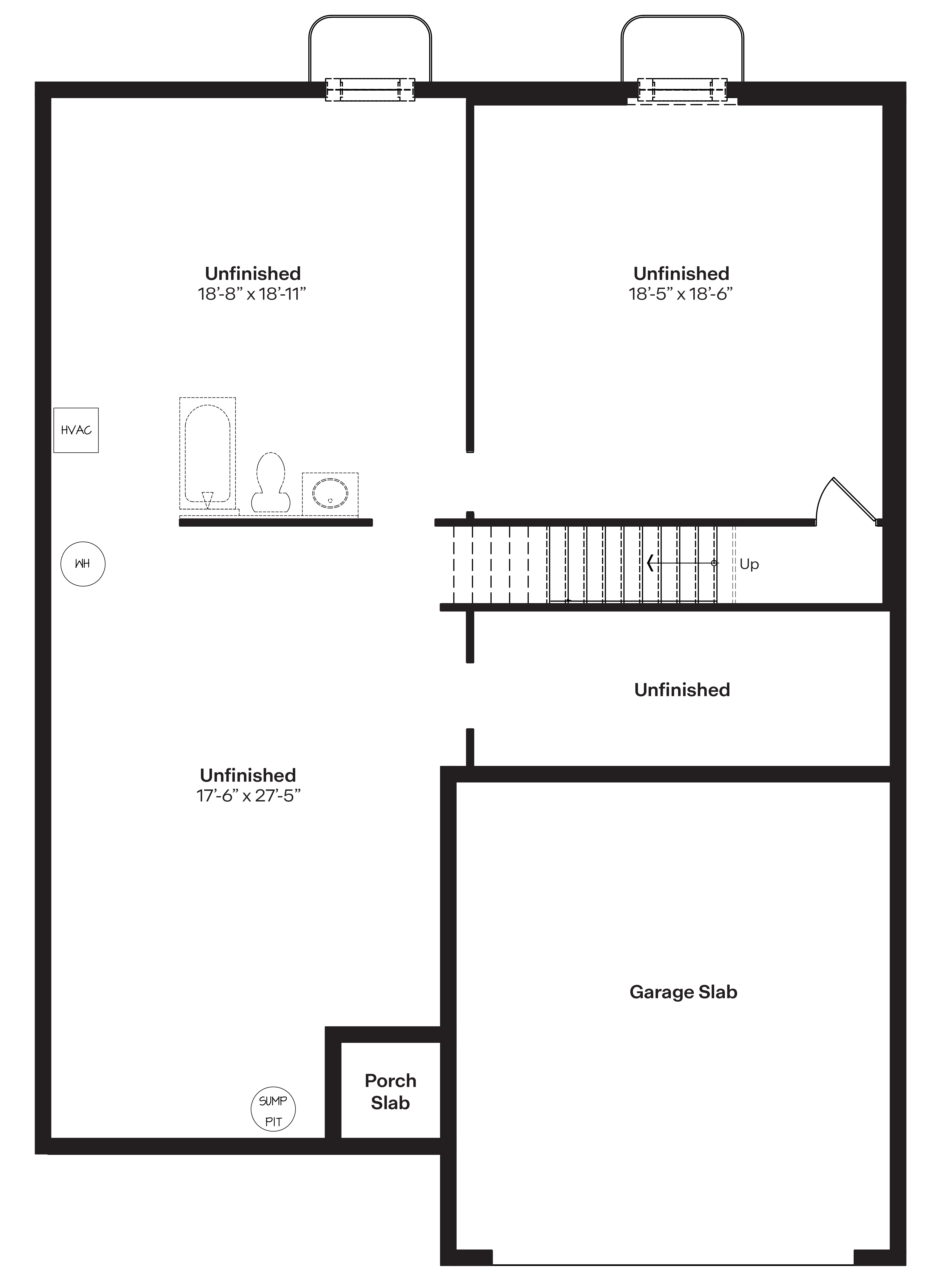 hamilton unfinished basement floor plan