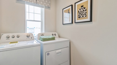 Laundry room with washer and dryer