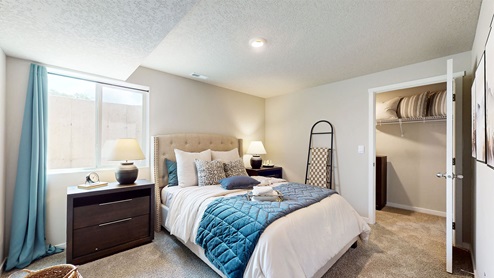 Third bedroom in basement with egress window