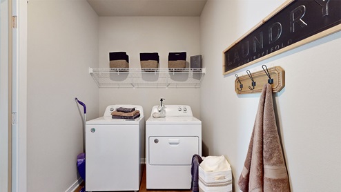 Laundry room with washer and dryer