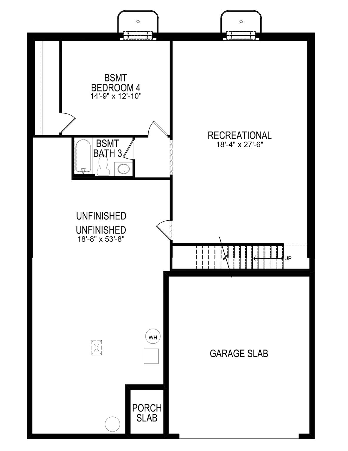 neuville finished basement rendering