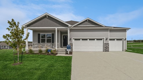 front exterior view of neuville model home