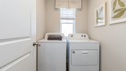 Laundry room with washer and dryer