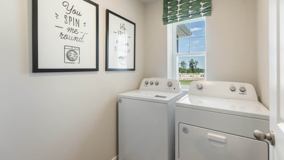Laundry room with washer and dryer