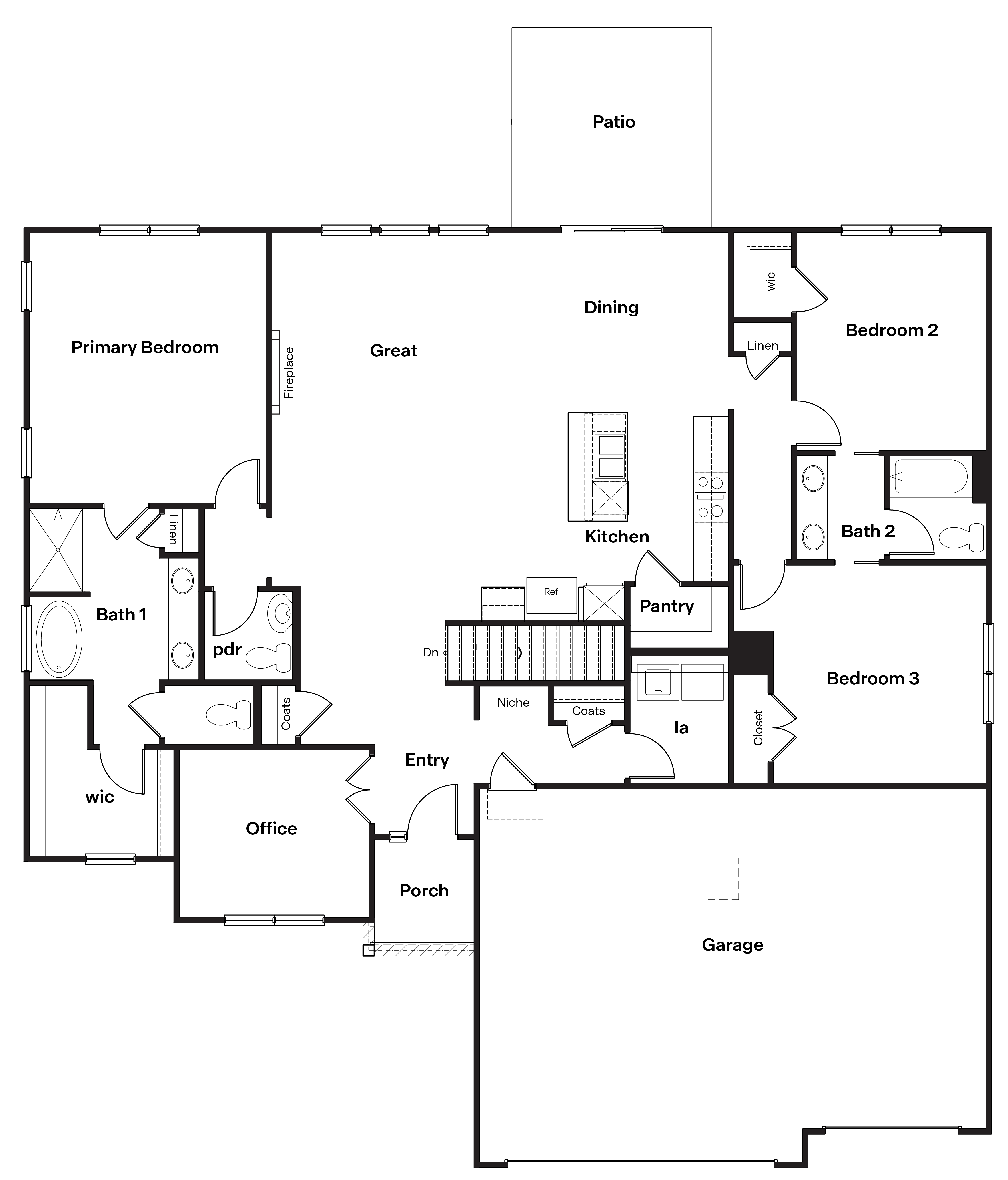 lincoln floor plan of the main level