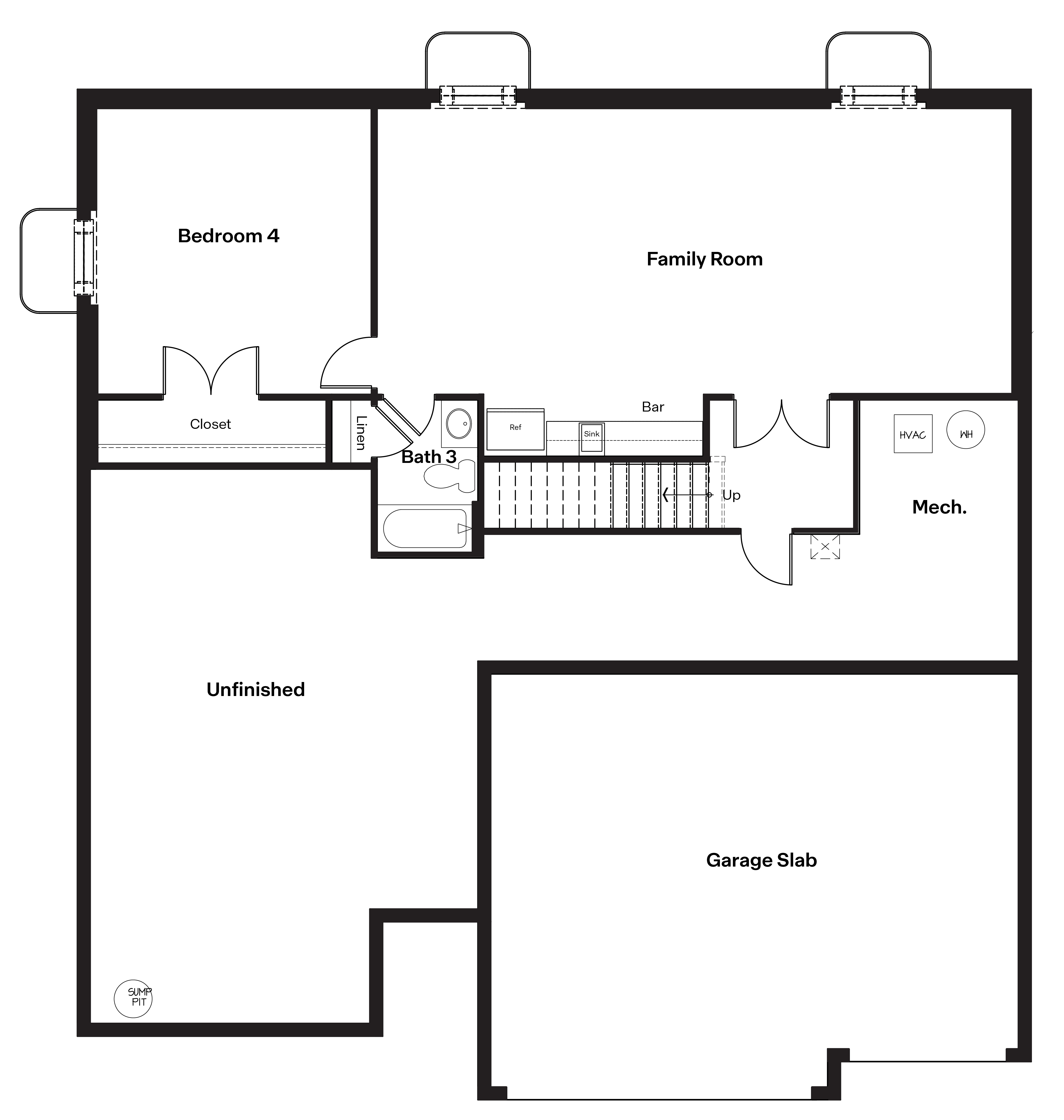 Madison finished basement floorplan