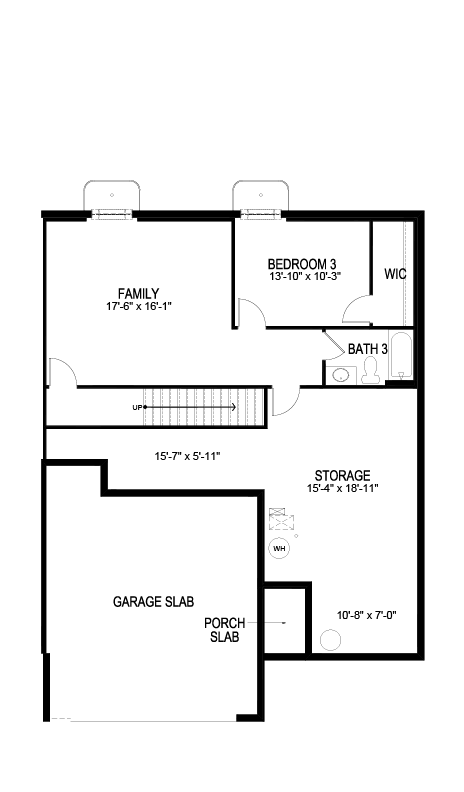 basement floor plan of the Jack