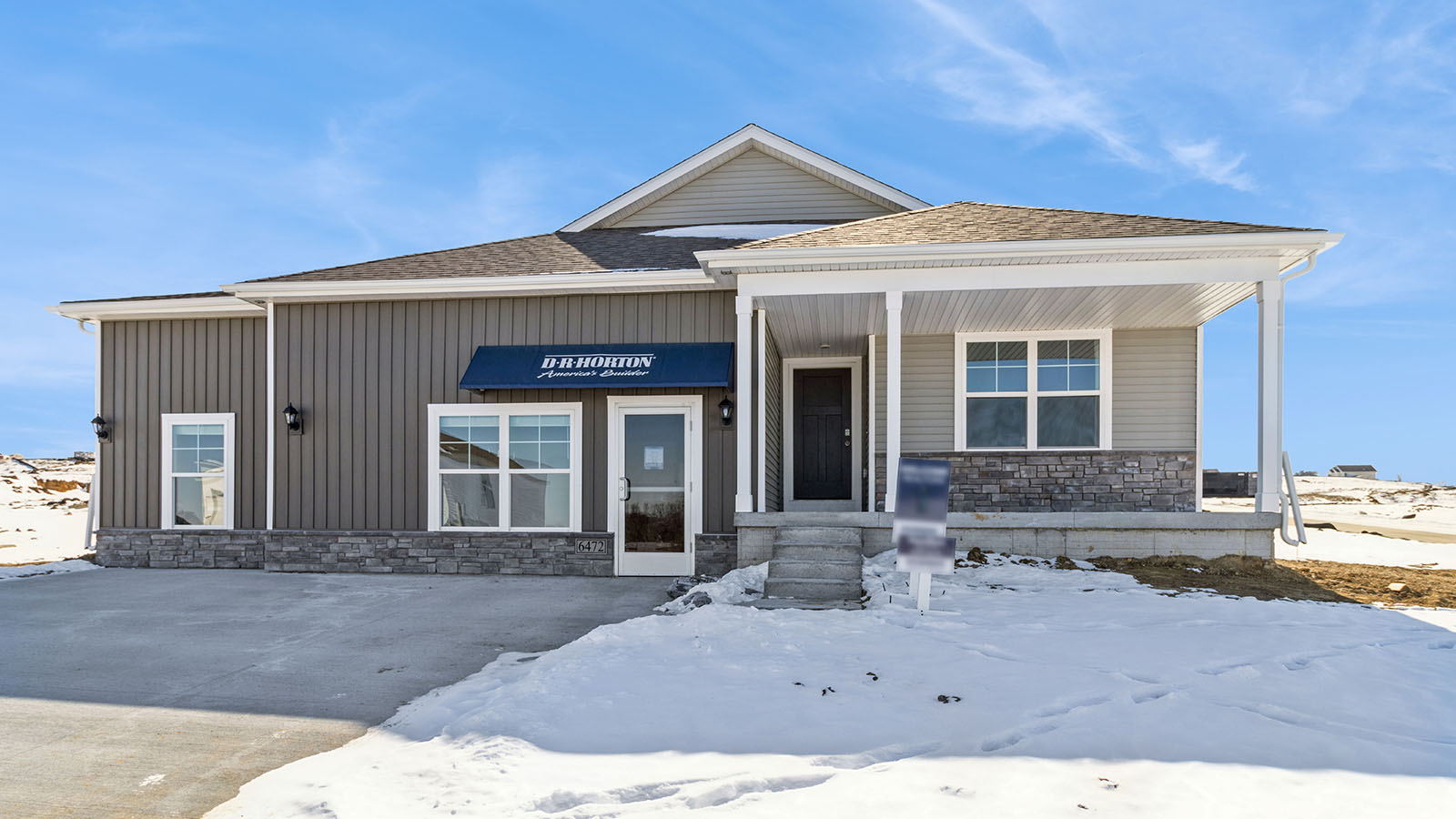 front exterior of hamilton model home
