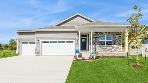 front view of the exterior of the neuville model home