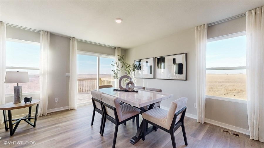 Highland Meadows's new dining room near the kitchen, dining areas for daily use, entertaining