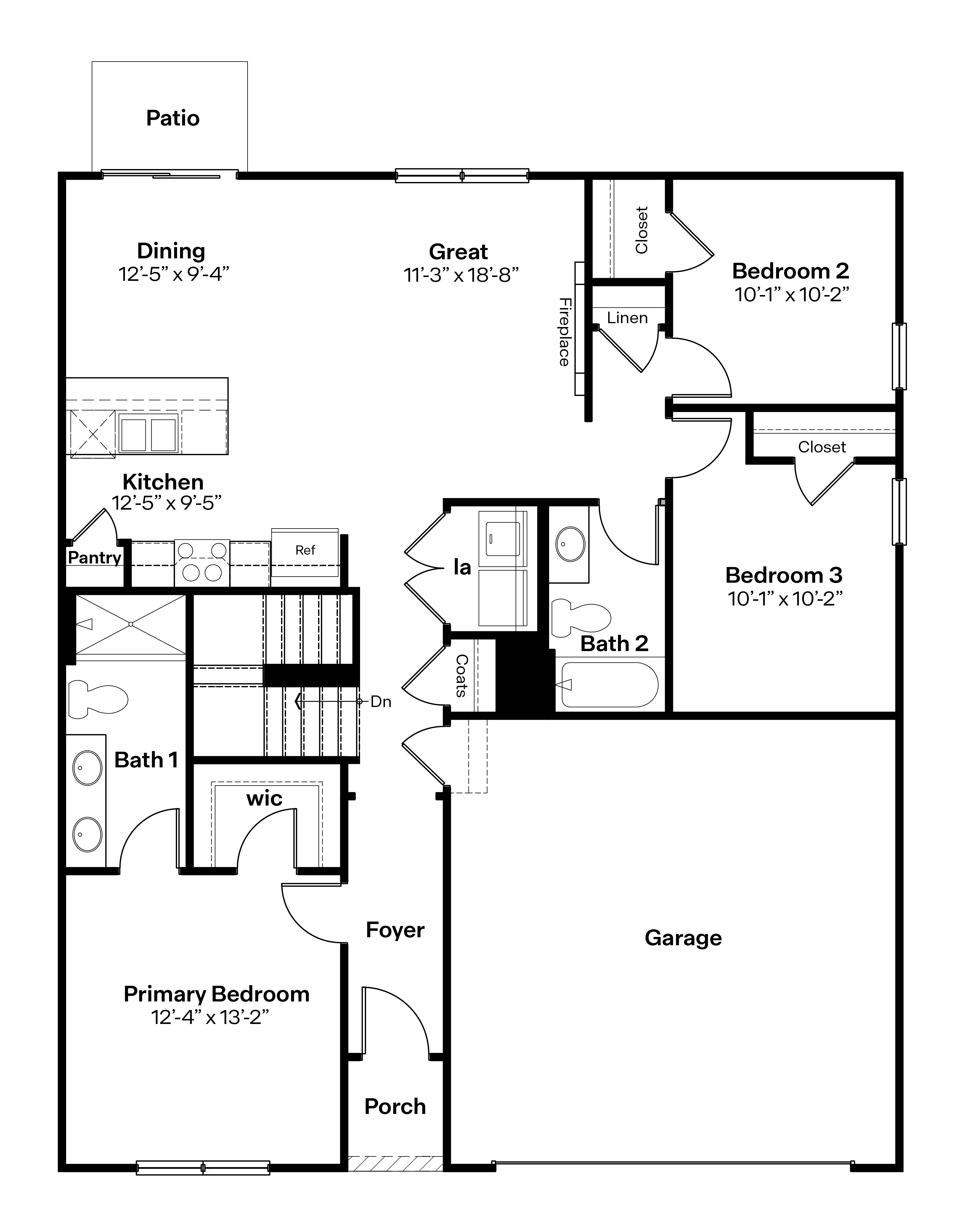 aldridge main level floor plan
