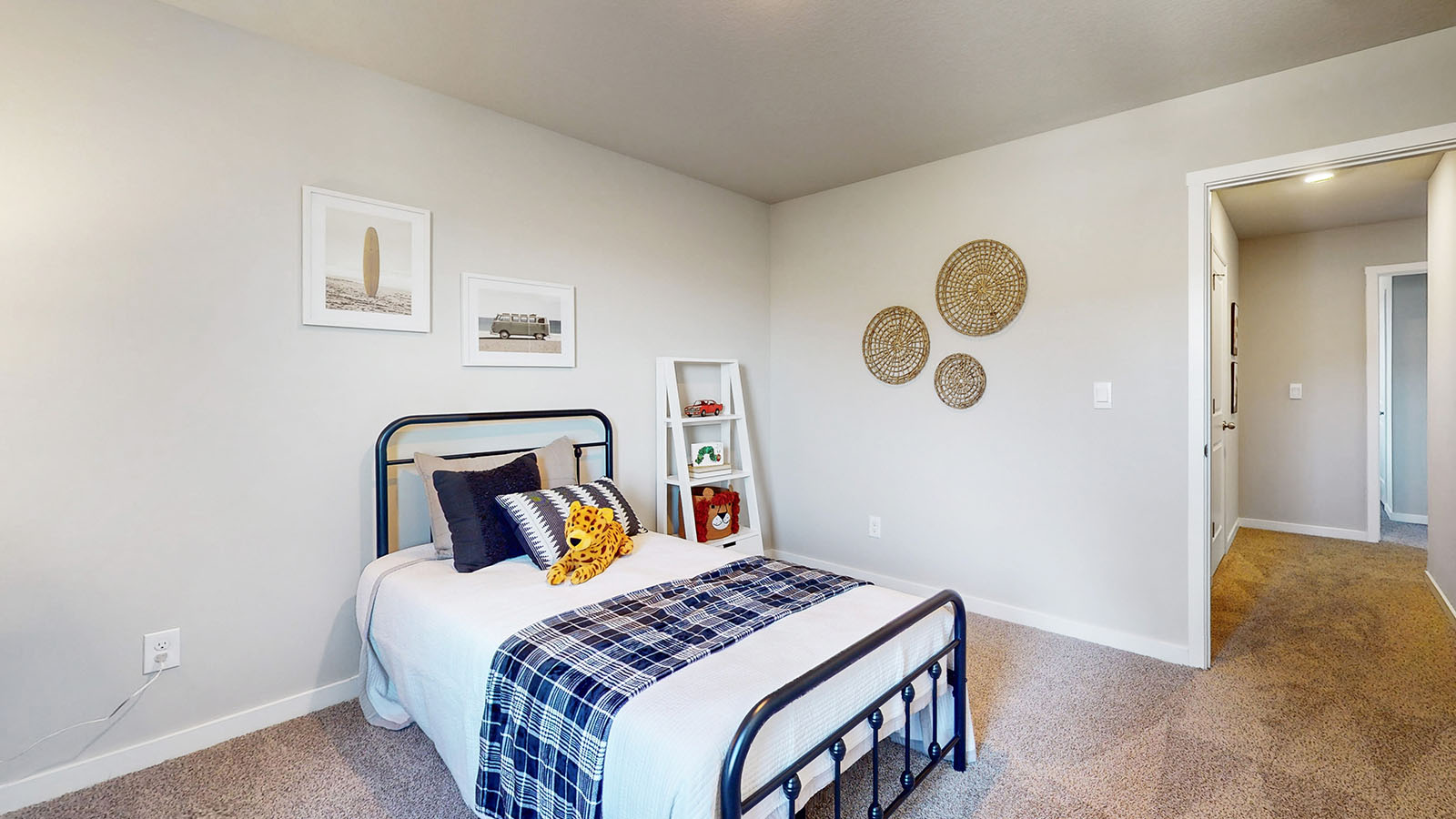 Comfortable secondary bedroom with natural light, modern finishes, and versatile living space.
