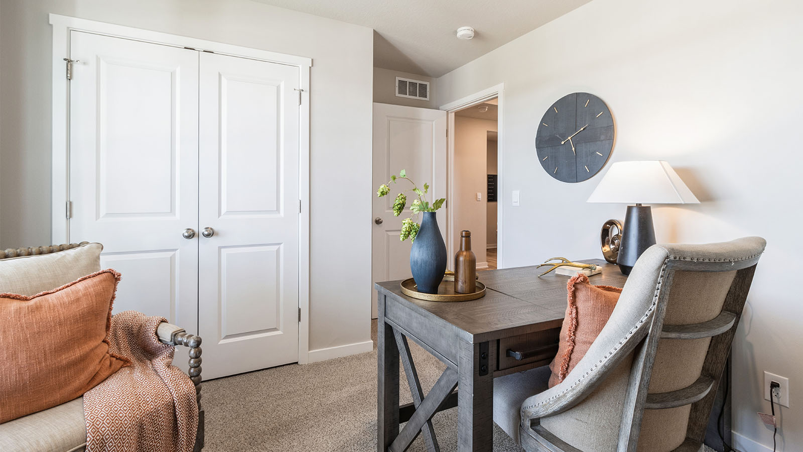 Comfortable secondary bedroom with natural light, modern finishes, and versatile living space.