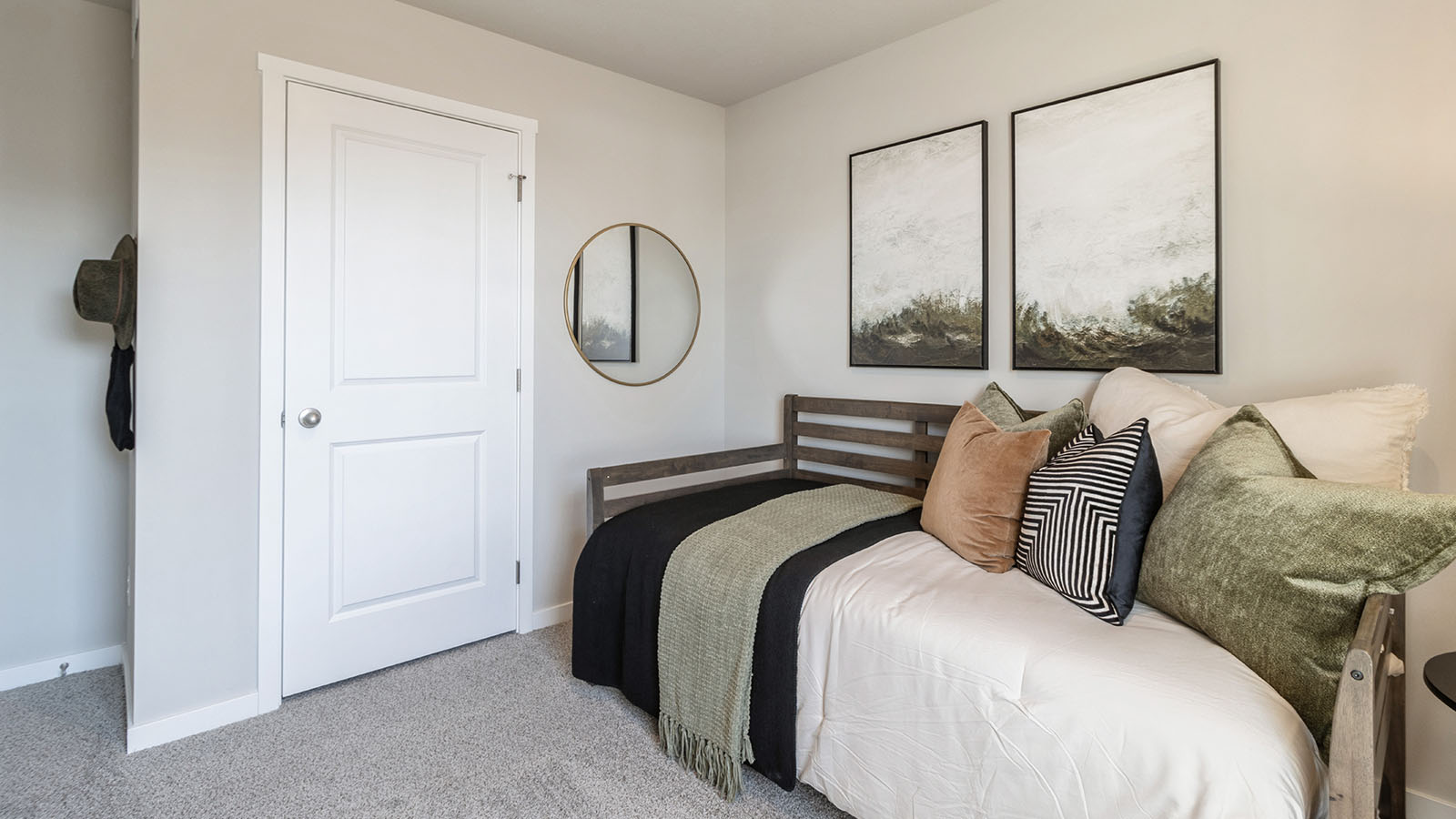 Comfortable secondary bedroom with natural light, modern finishes, and versatile living space.