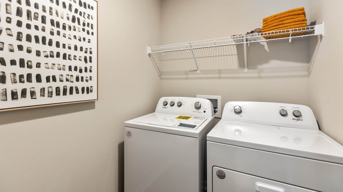 laundry room of the bellhaven with shelves