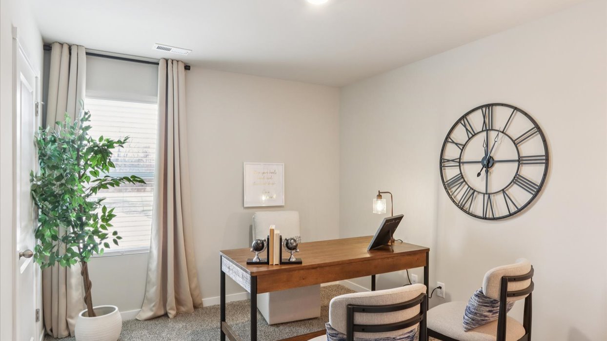 Comfortable secondary bedroom with natural light, modern finishes, and versatile living space.