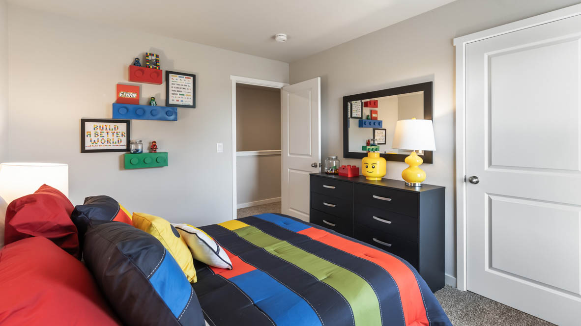 guest bedroom with window letting in natural light