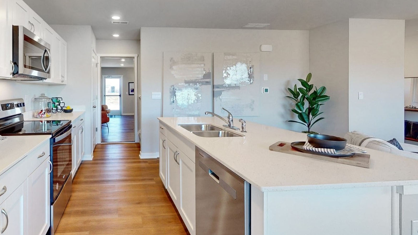 kitchen spotlighting island