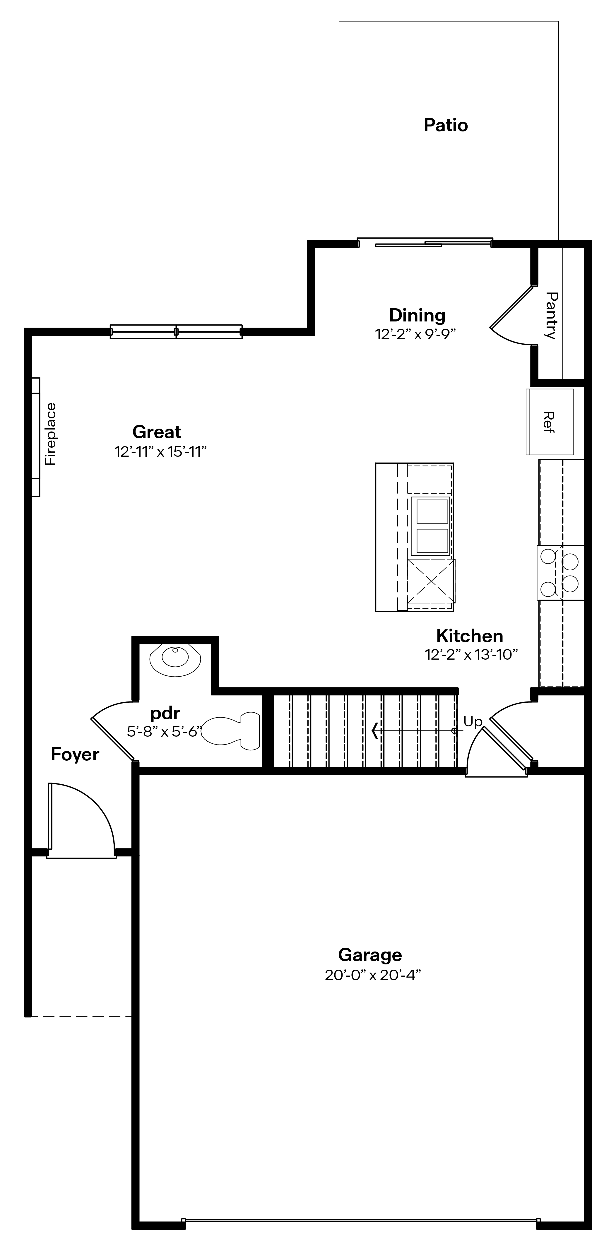 new sydney main level floor plan