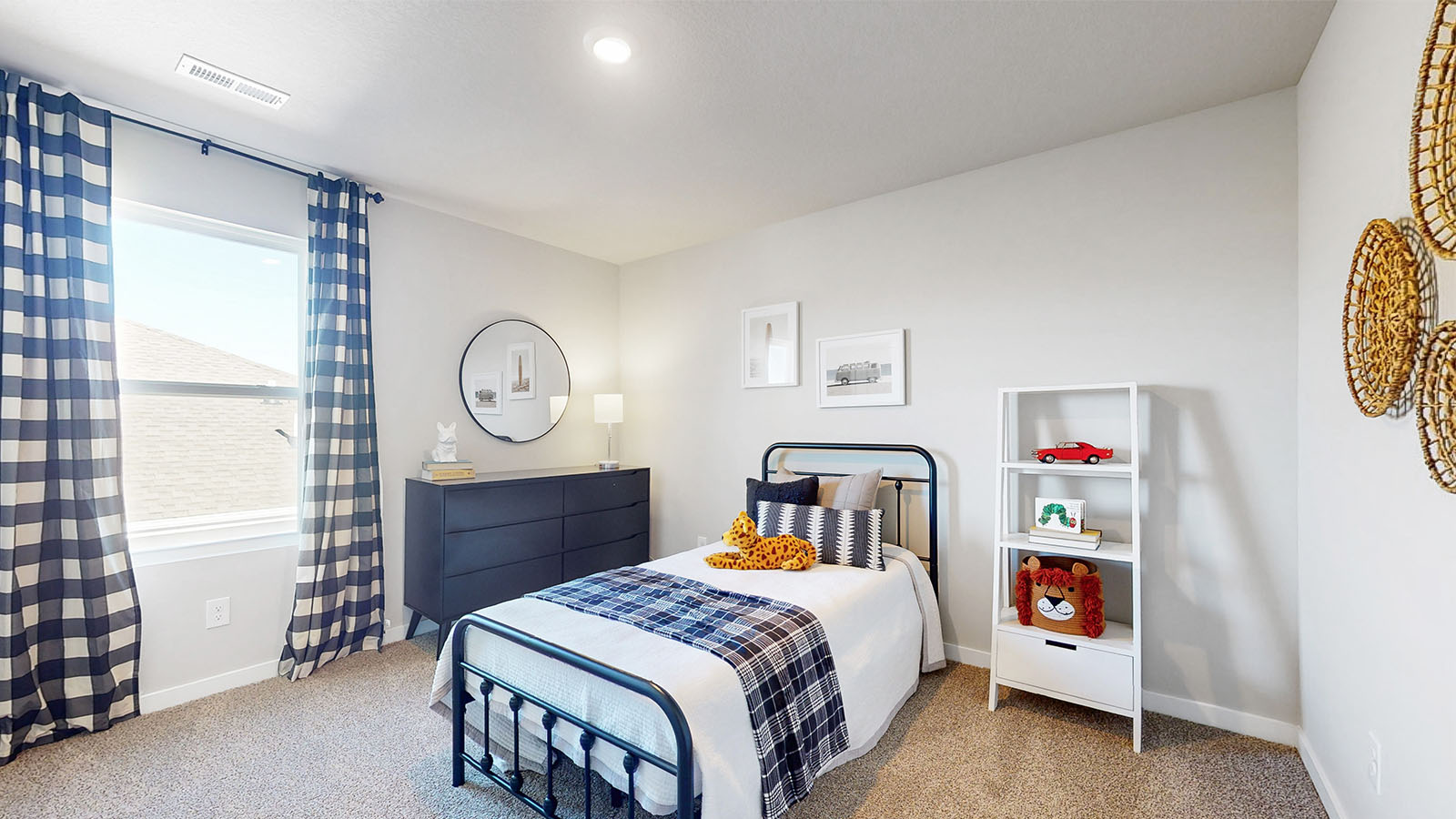 Comfortable secondary bedroom with natural light, modern finishes, and versatile living space.