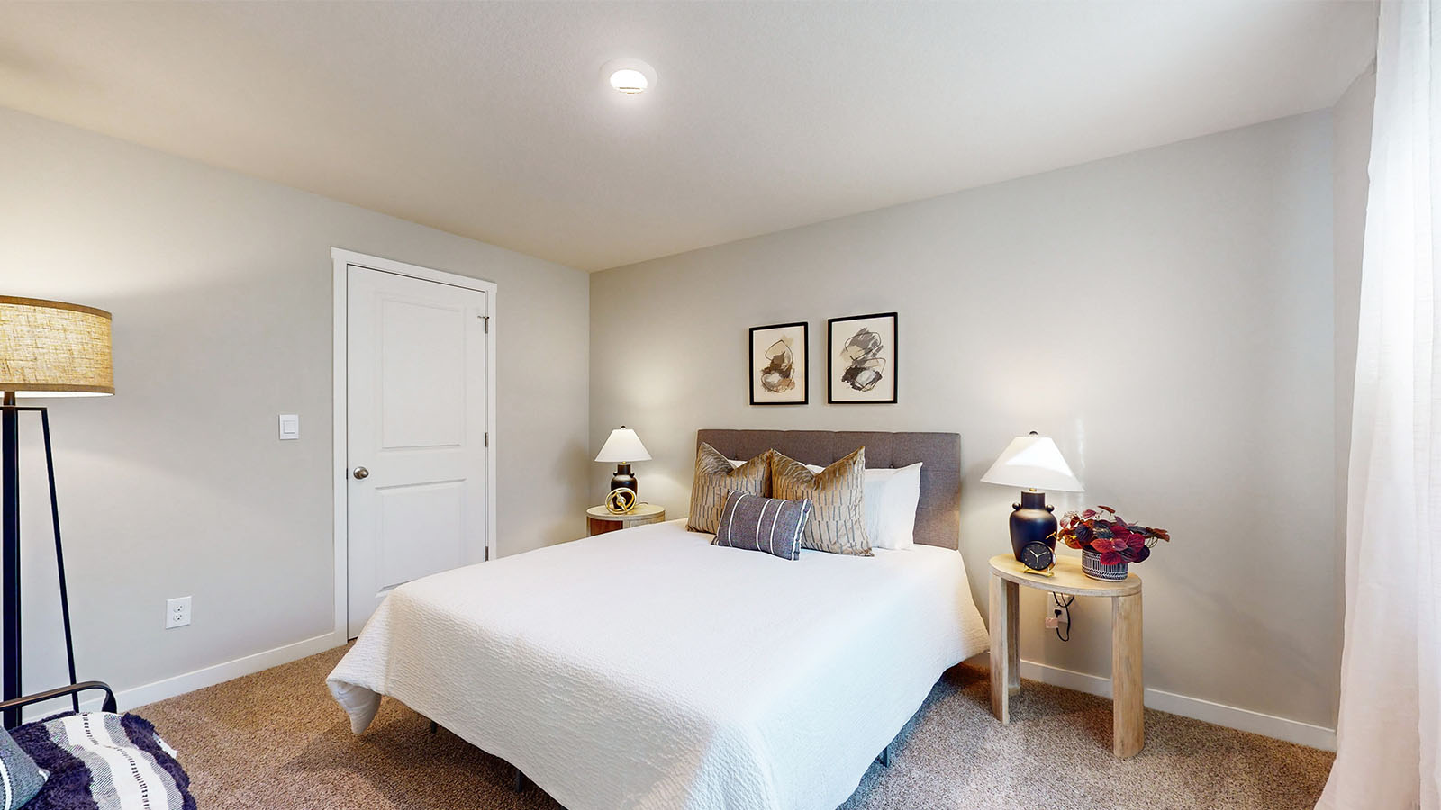 Spacious basement bedroom with large closet attached