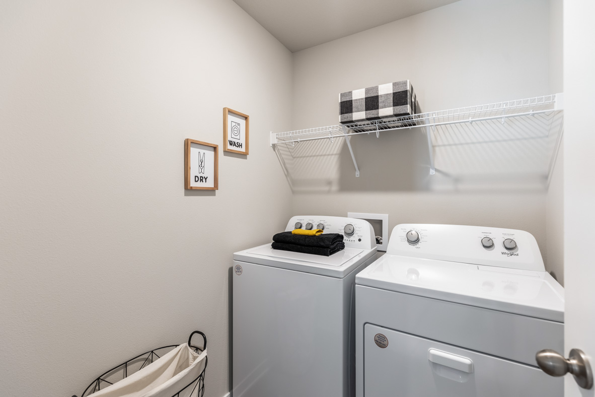 laundry room of the bellhaven with shelves