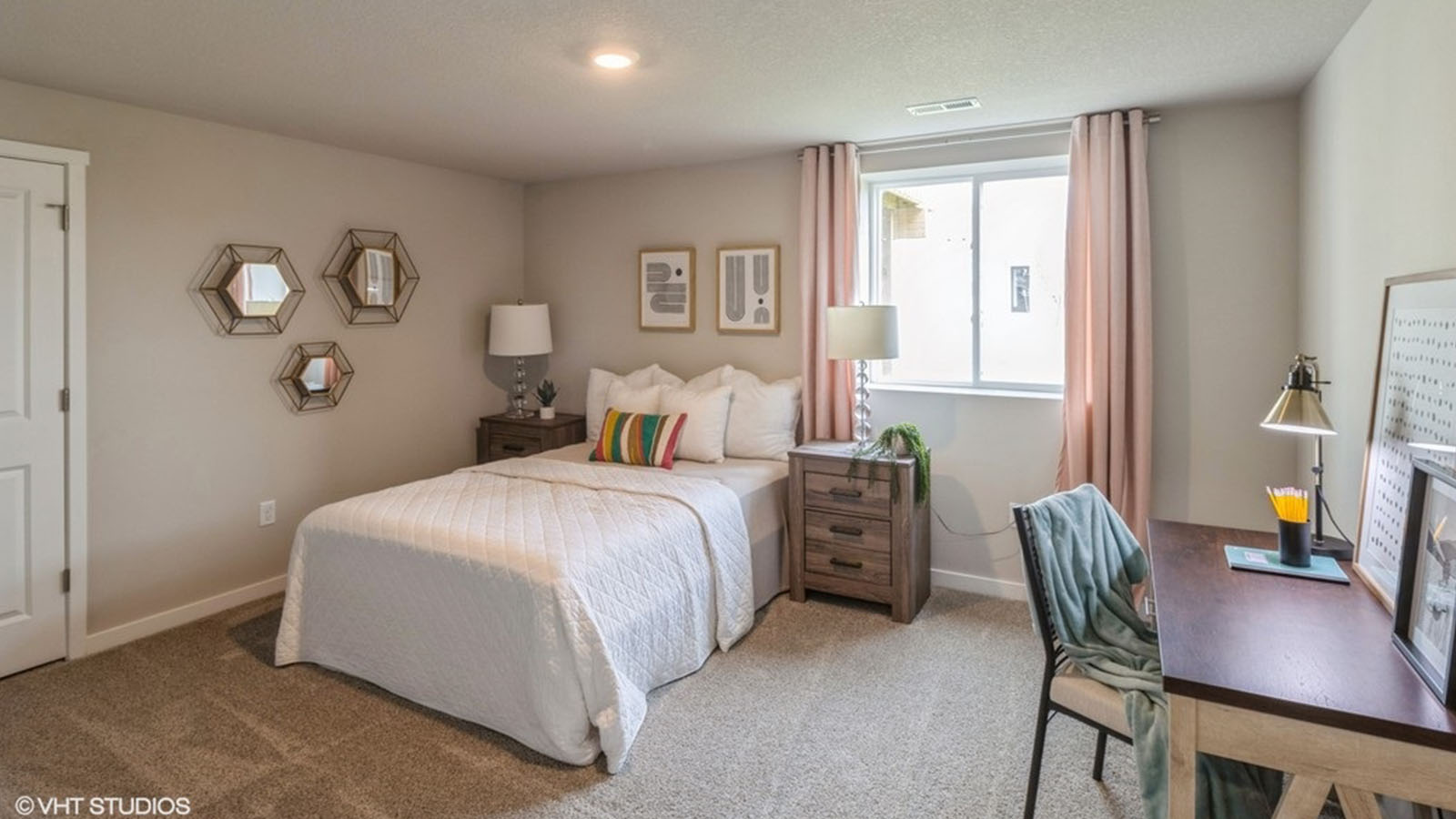 Spacious basement bedroom with large closet attached