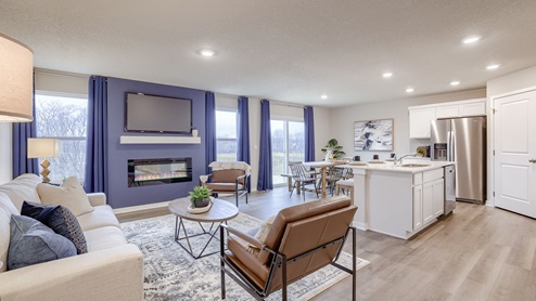 overview of the open concept layout of the hamilton
