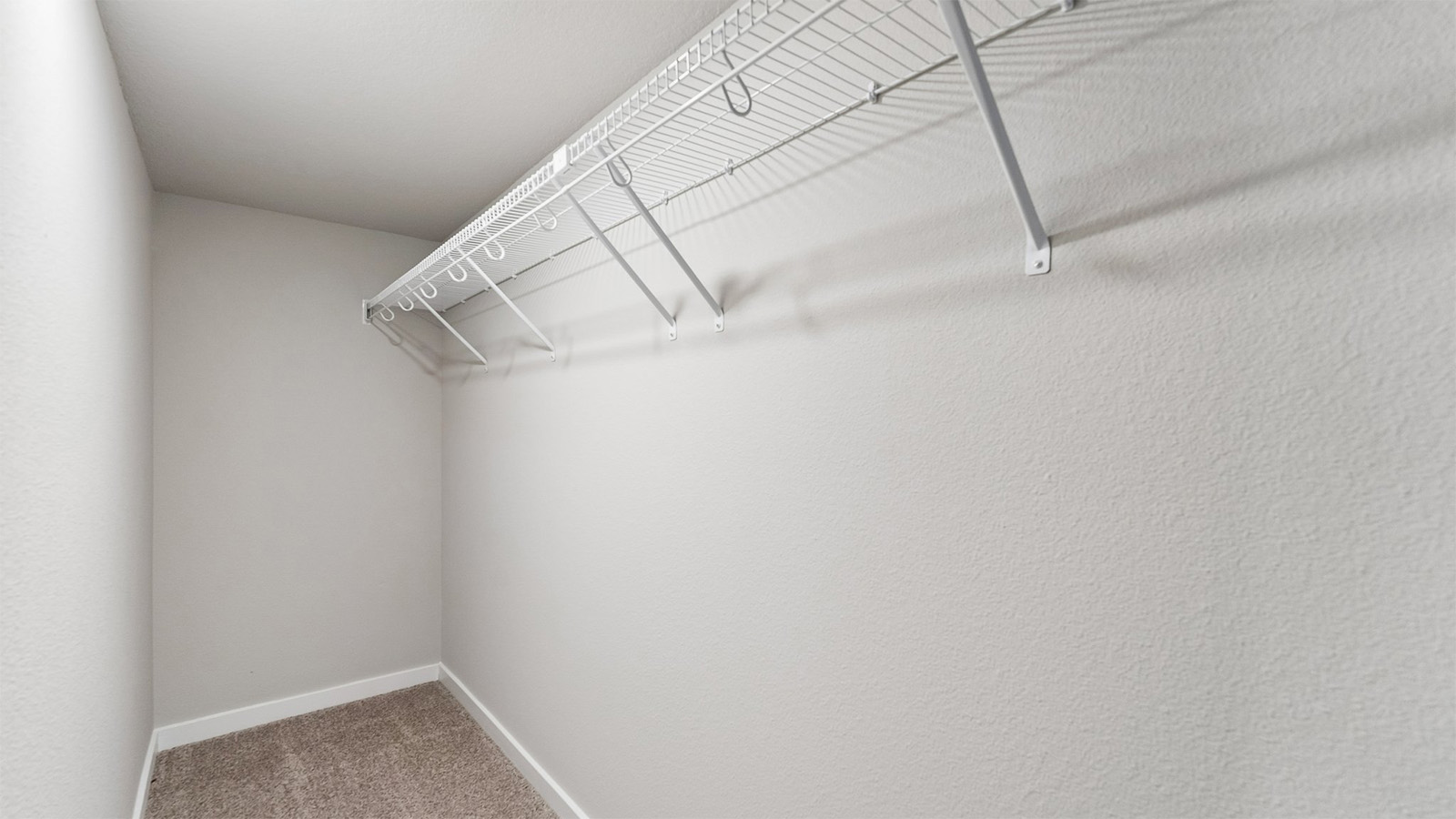 Deep french door walk-in closet in the fourth bedroom of the Hamilton finished basement