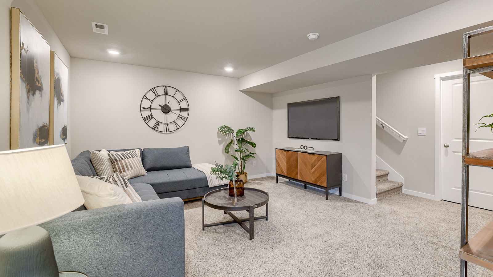 Bellhaven finished basement showing the entertaining area