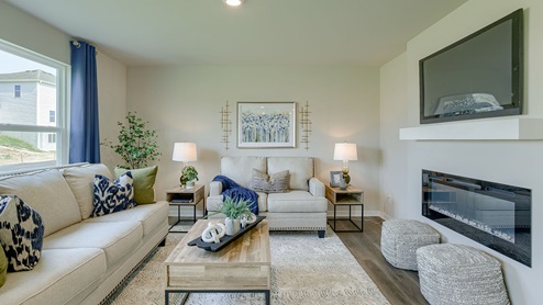 Bellhaven spacious living room with seating area