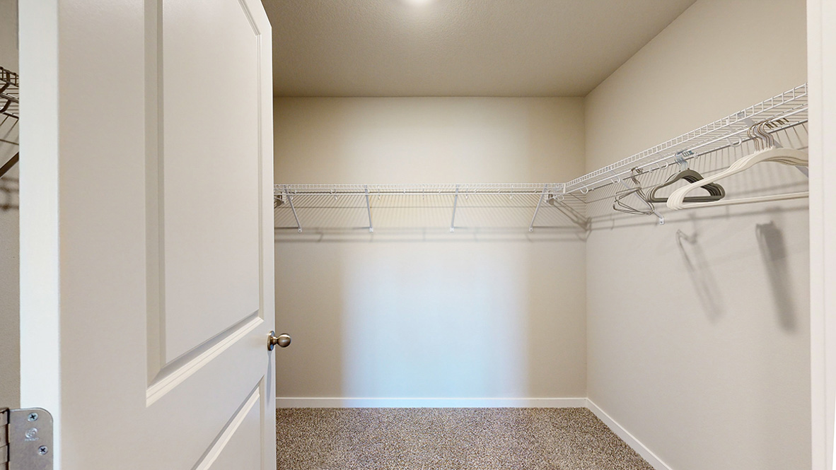 Primary walk-in closet in the Hamilton