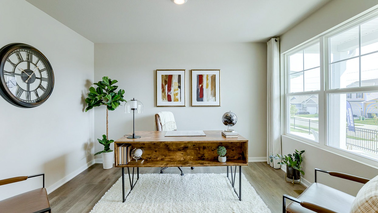 Bright front office of the Bellhaven
