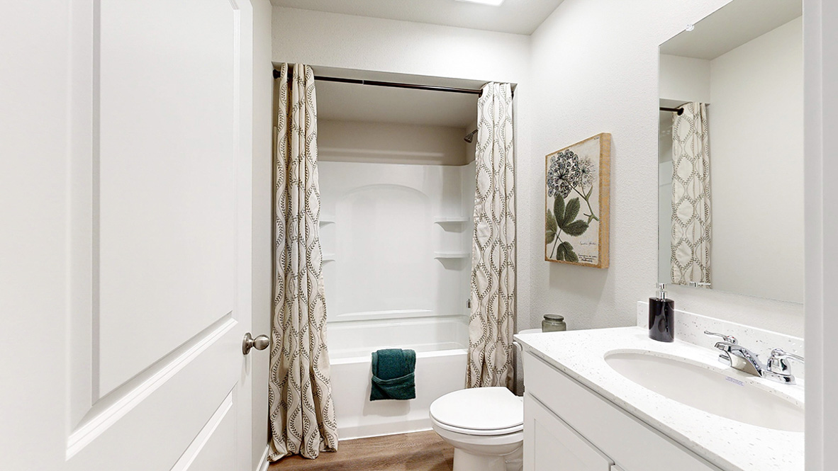 Fourth bathroom in finished basement of the Bellhaven