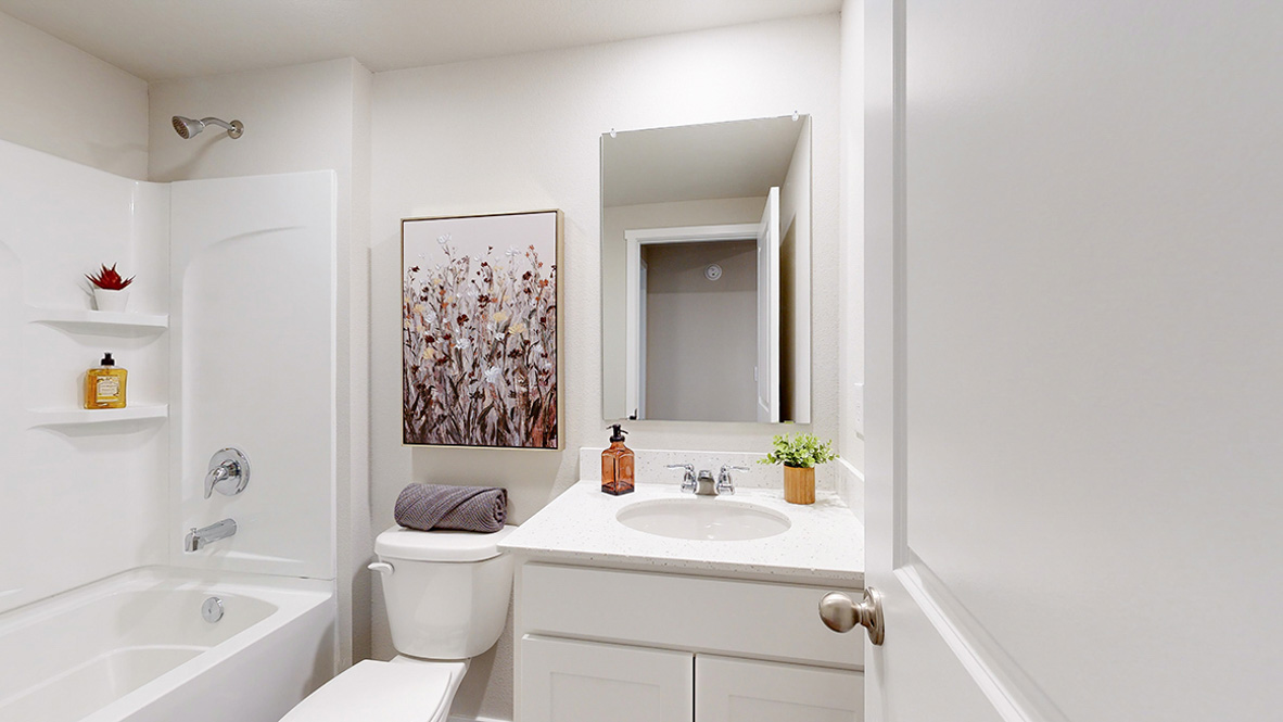 fourth bathroom in the finished basement of the Roland