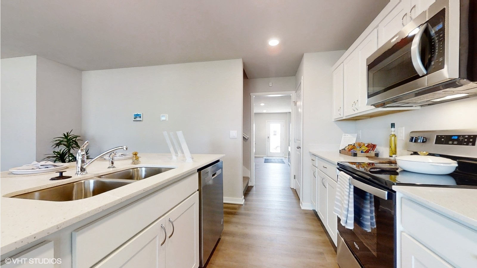 View of the kitchen in the Sydney with the stainless steel appliances