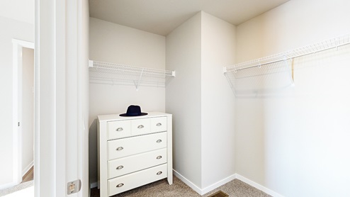 Primary bedroom walk-in closet