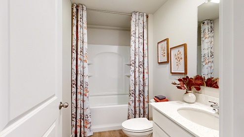 Second bathroom with bathtub